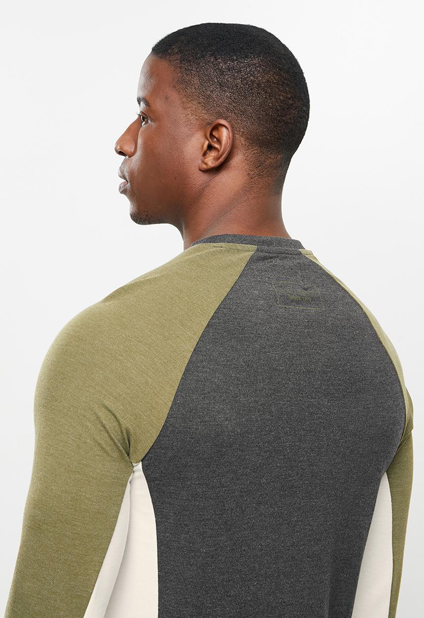 POLO - Nathan pique long sleeve tee - multi 