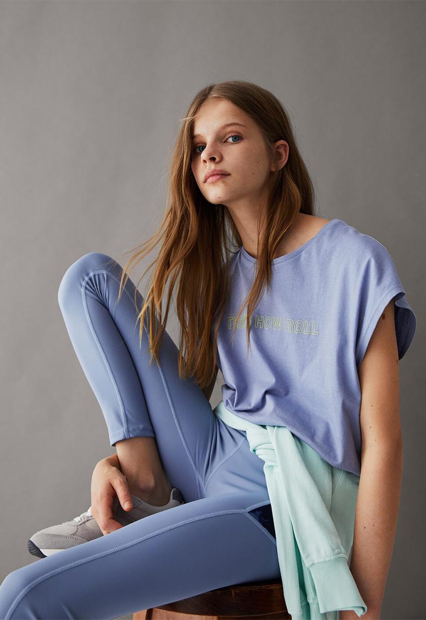 MANGO - Leggings shape - blue