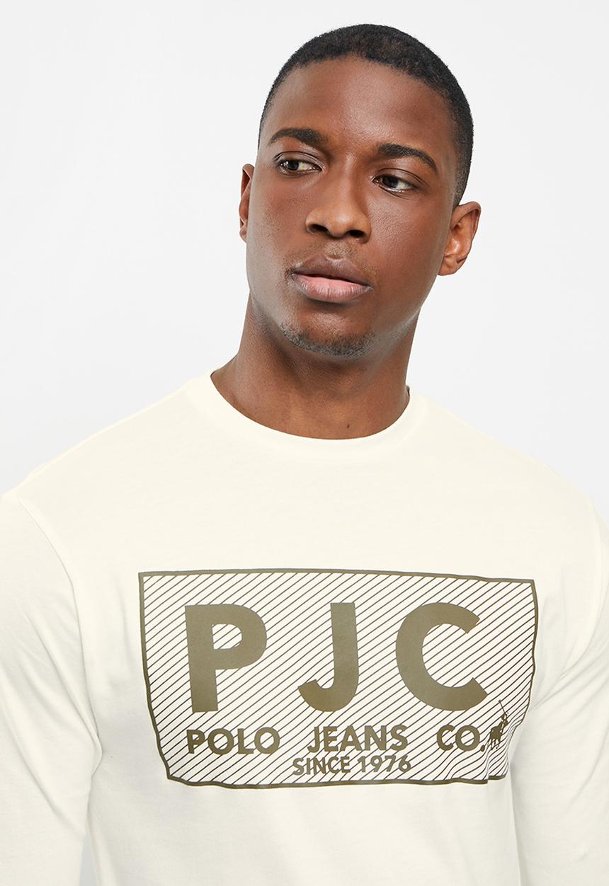 POLO - Vick logo long sleeve tee - ecru