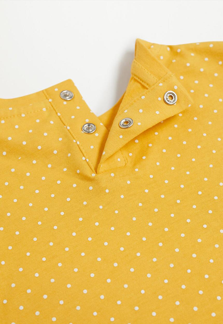 MANGO - Printed short pyjamas dotti - yellow