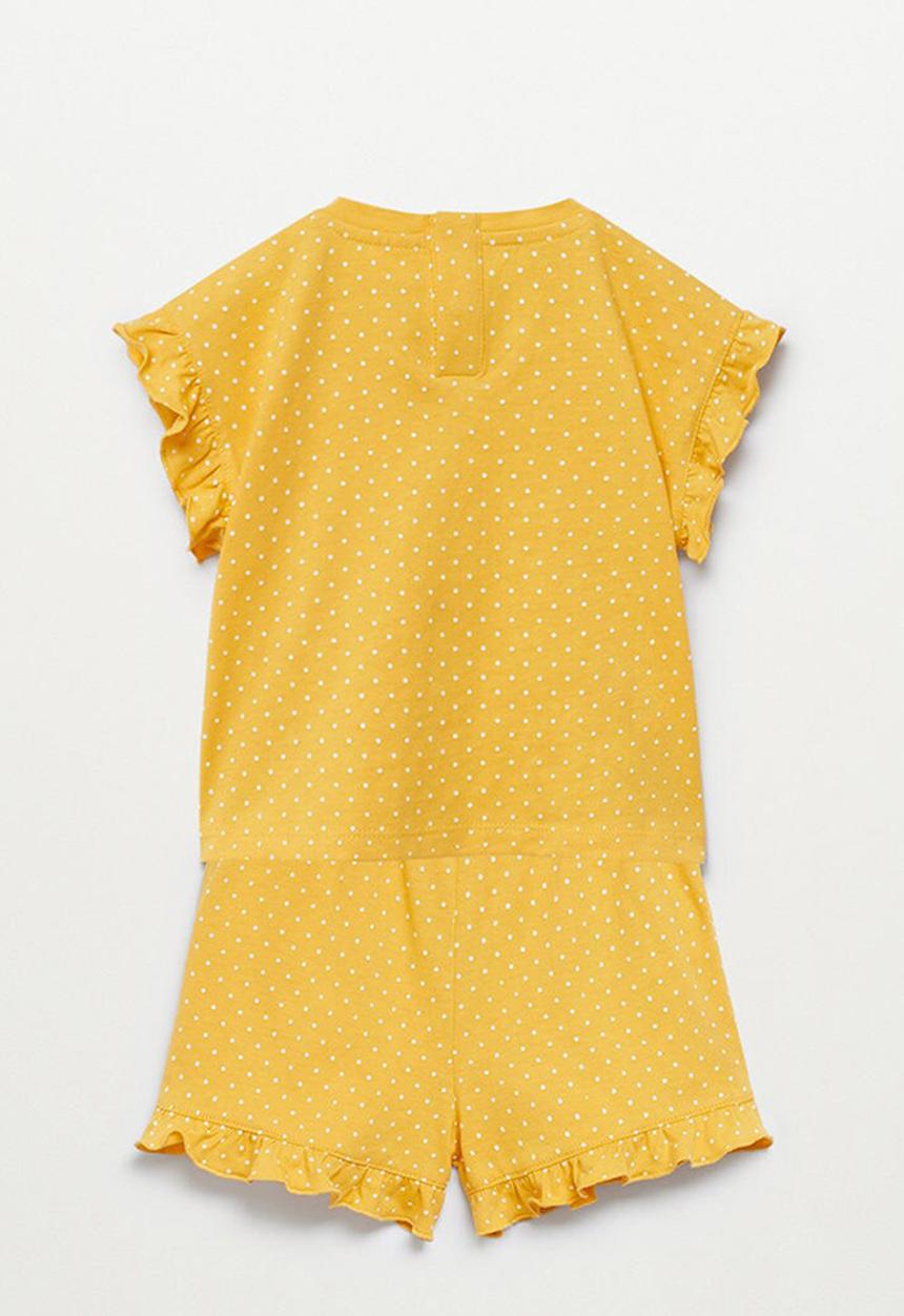 MANGO - Printed short pyjamas dotti - yellow