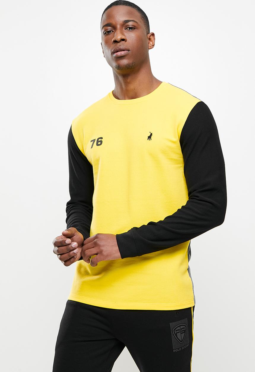 POLO - Donovan long sleeve colour block tee - multi 