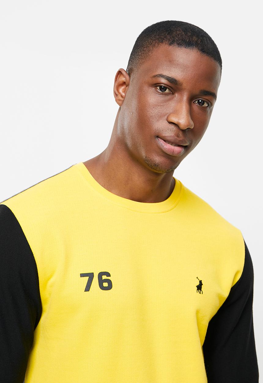 POLO - Donovan long sleeve colour block tee - multi 