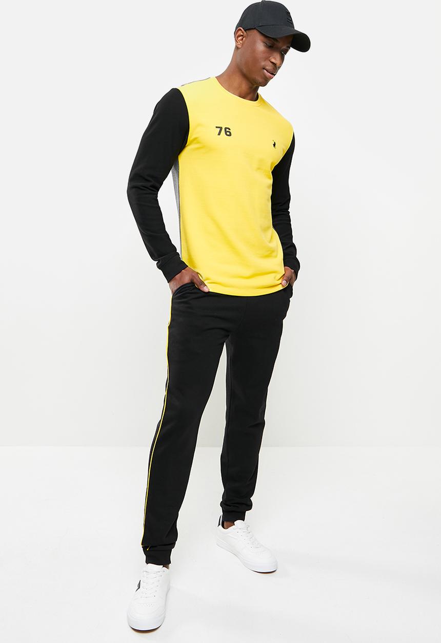 POLO - Donovan long sleeve colour block tee - multi 