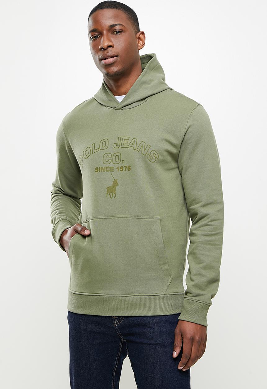 POLO - Hendrick logo hooded sweat - fatigue