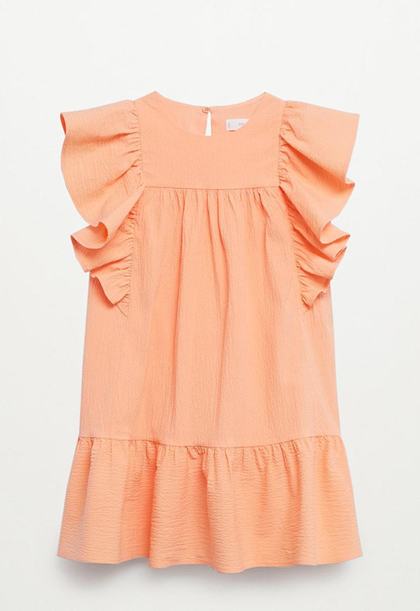 MANGO - Ruffled dress kathi - orange