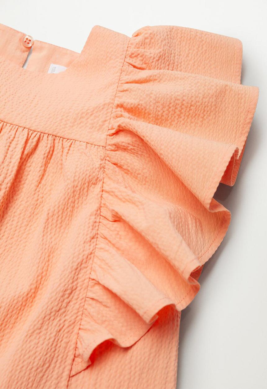 MANGO - Ruffled dress kathi - orange