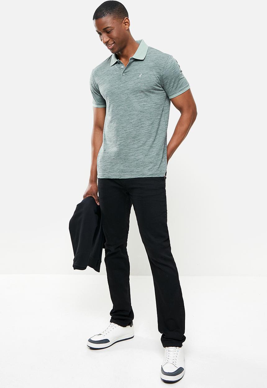 POLO - Nasa spacedyed custom fit golfer - grey