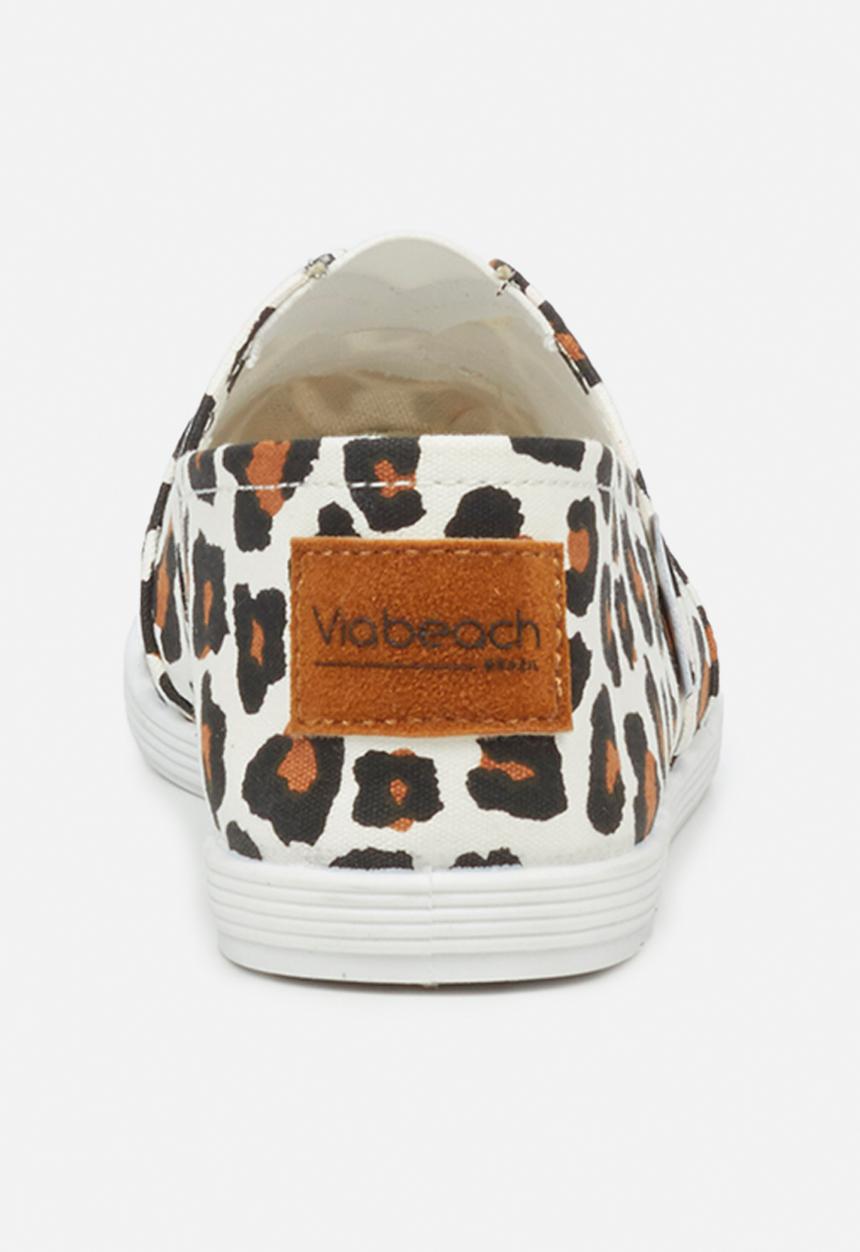Viabeach - Tams2 slip on - white & brown 