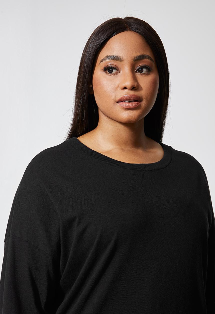 Superbalist - Dropped waist T-shirt dress - black