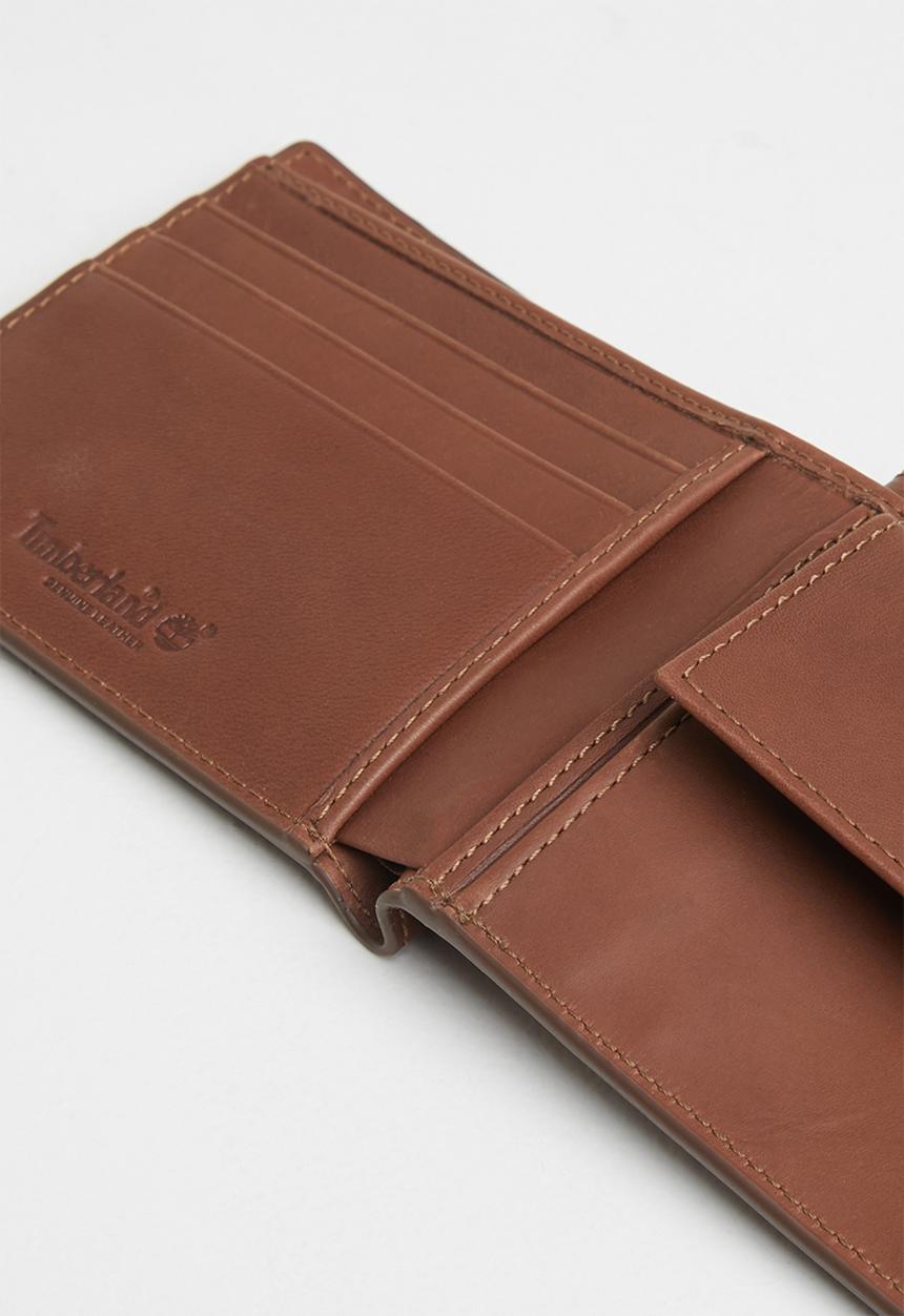 Timberland - Saddle bifold wallet with coin - brown