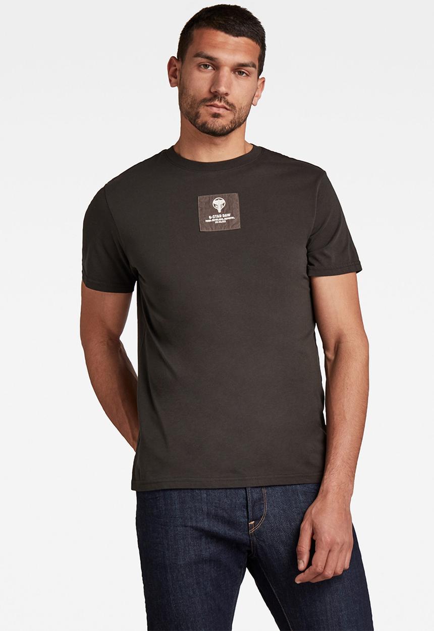 G-STAR - Center logo badge T-shirt - raven