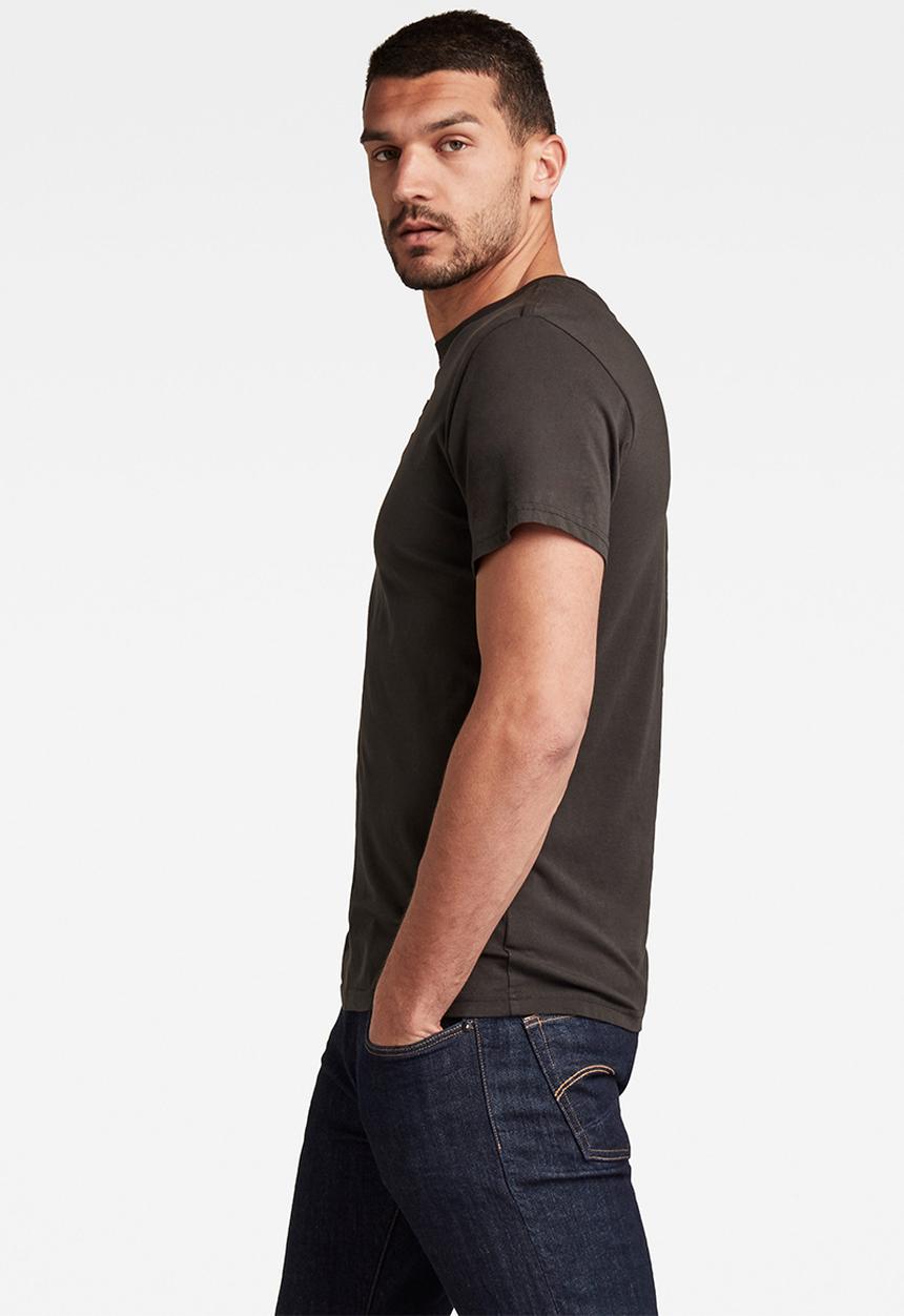 G-STAR - Center logo badge T-shirt - raven