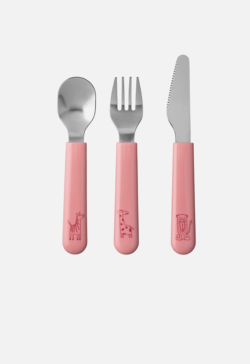 Mepal - Mio children's  cutlery set 3pcs  - deep pink 