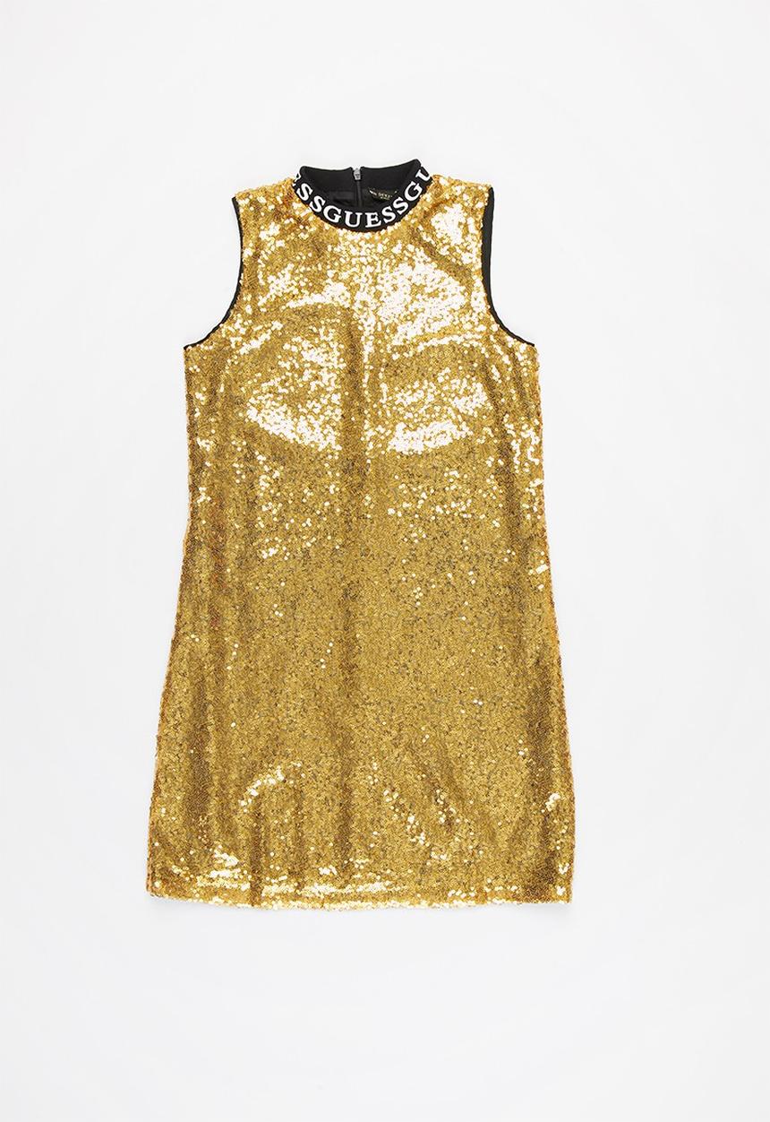 GUESS - Full sequin dress - gold & black