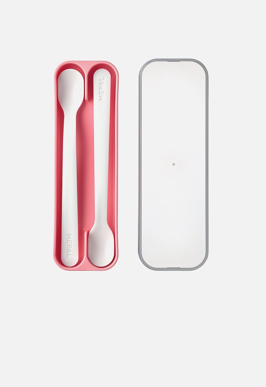 Mepal - Mio feeding  spoon set 2pcs - deep pink 