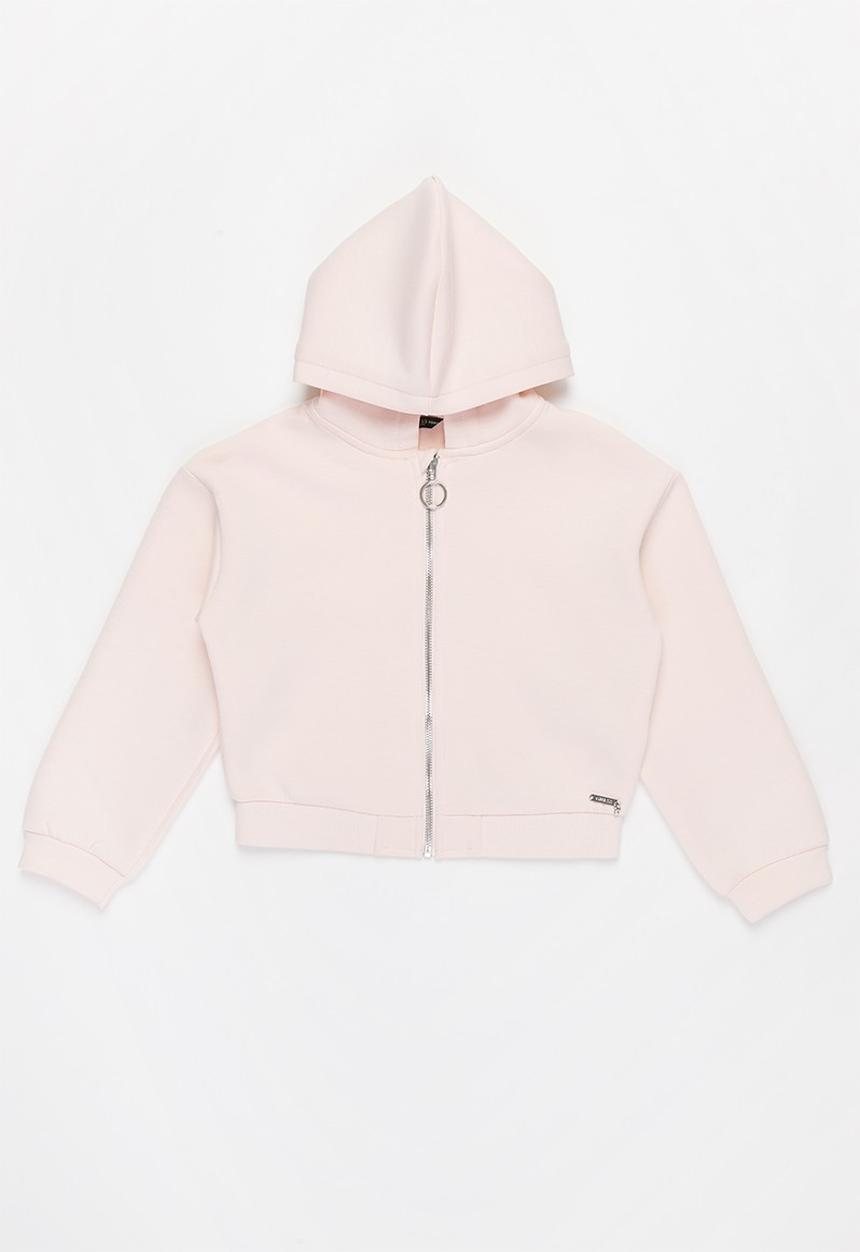 GUESS - Hooded scuba midi active top - pink