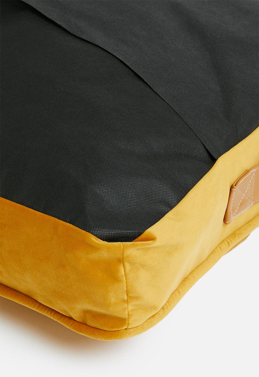 Sixth Floor - Velvet snooze basking pet bed - ochre