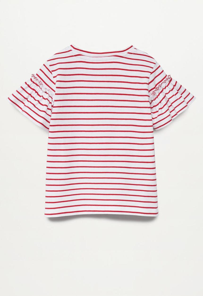 MANGO - Camiseta bande - white & red