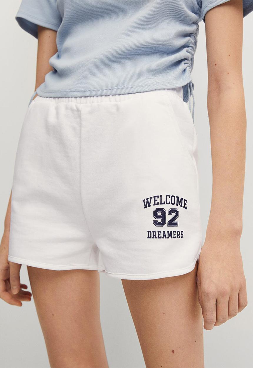 MANGO - Shorts college - white