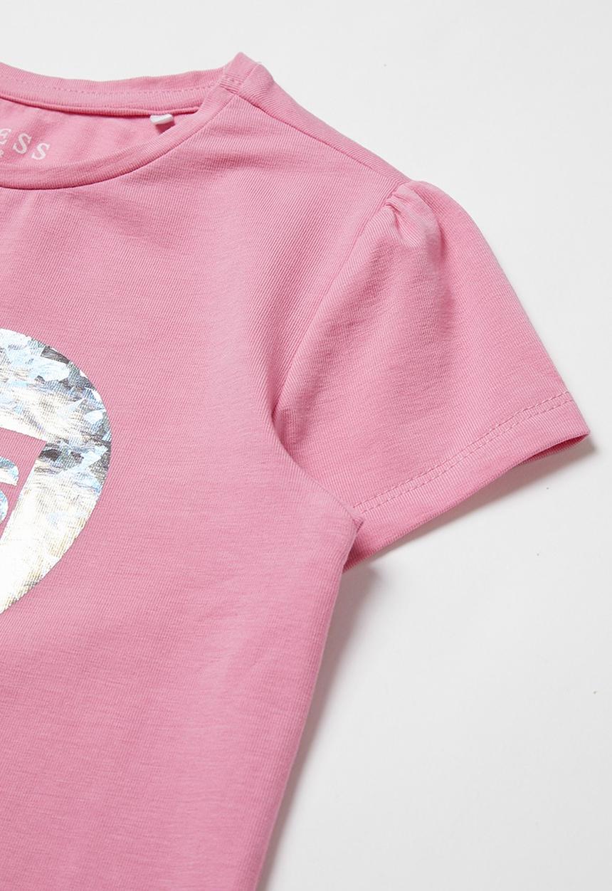 GUESS - Peyton frill hem tee - pink