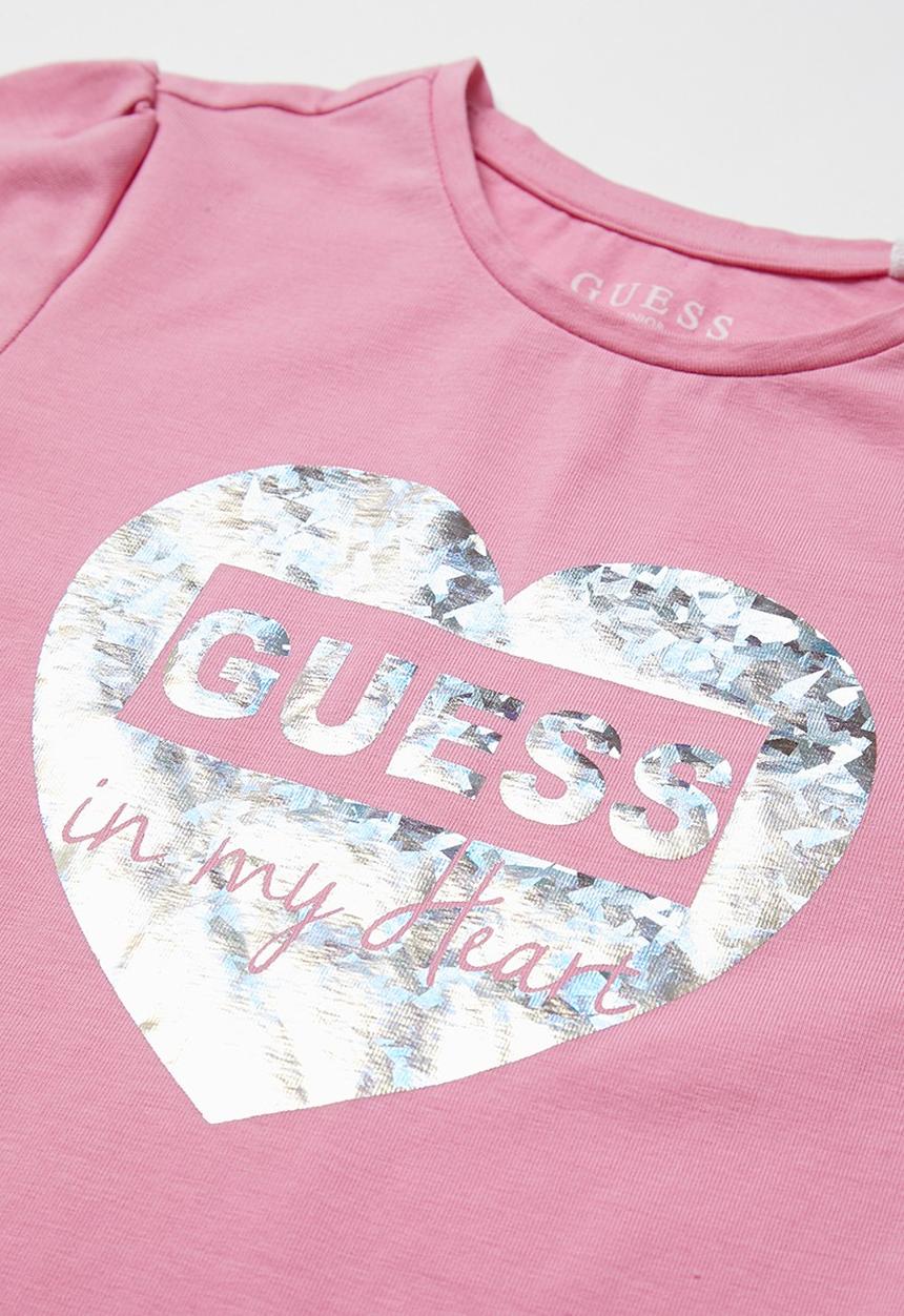 GUESS - Peyton frill hem tee - pink