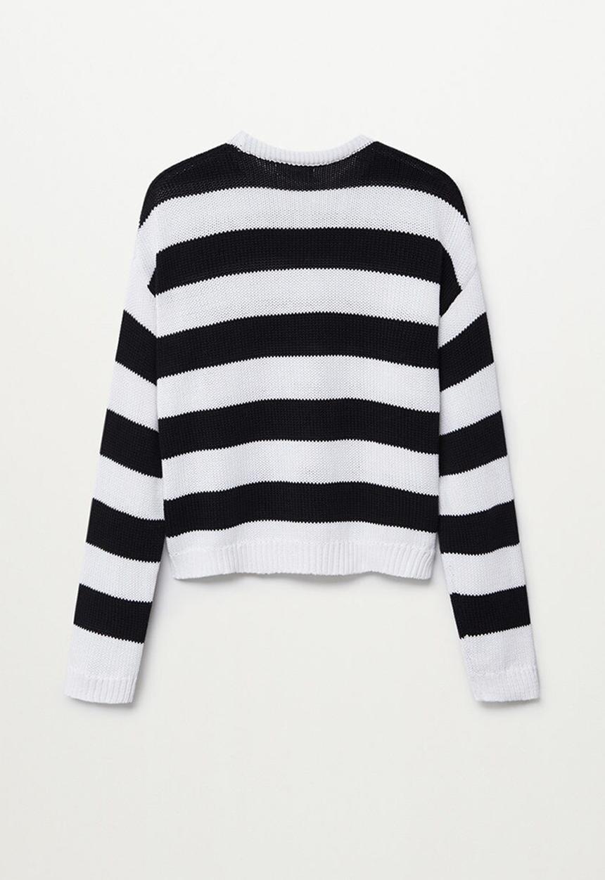 MANGO - Sweater kodak - black/white
