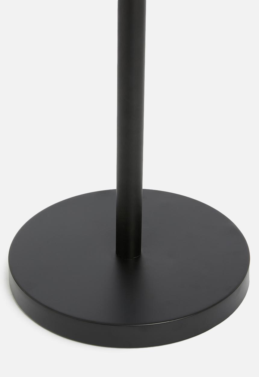 Sixth Floor - Iron coat stand with ash wood hooks - black