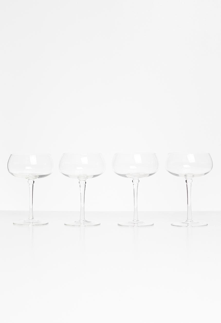 Sixth Floor - Citrine gin coupe  set of 4-clear