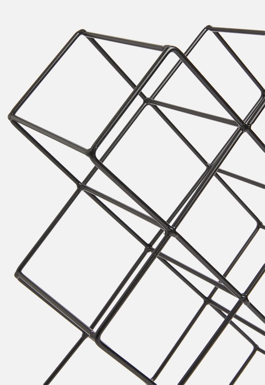 H&S - Geo wine rack - black