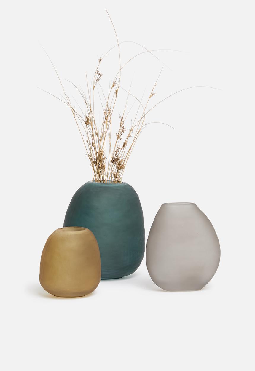 Hertex Haus - Stone vase large - deep sea