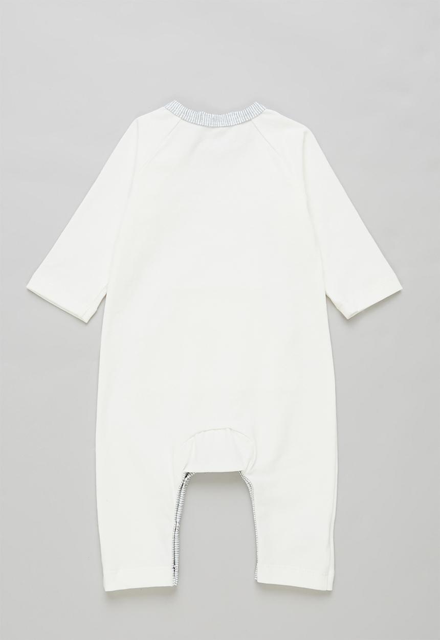 Sticky Fudge - Broken stripe babygrow - cream