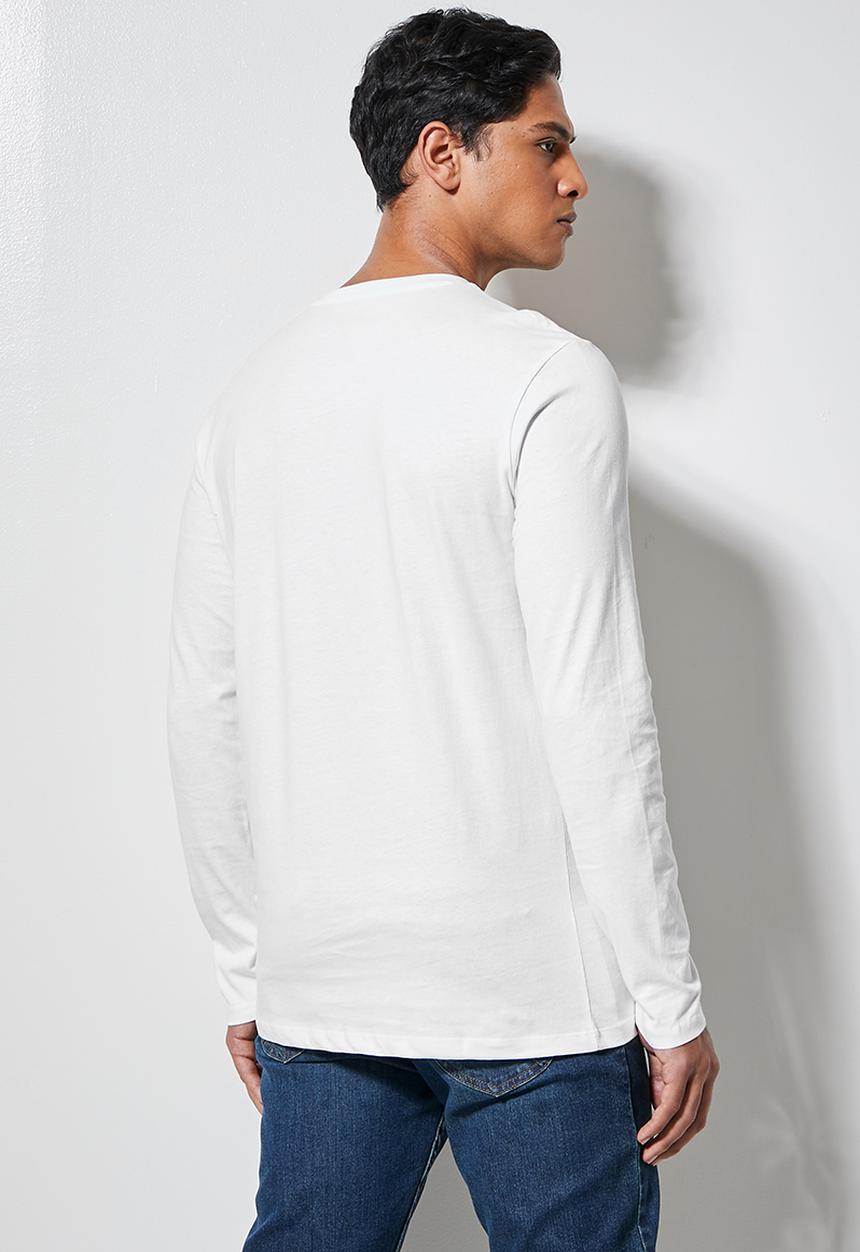 Superbalist - Nate long sleeve crew neck tee -  white 