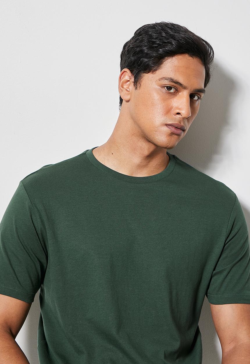 Superbalist - Nate crew neck tee - dark green
