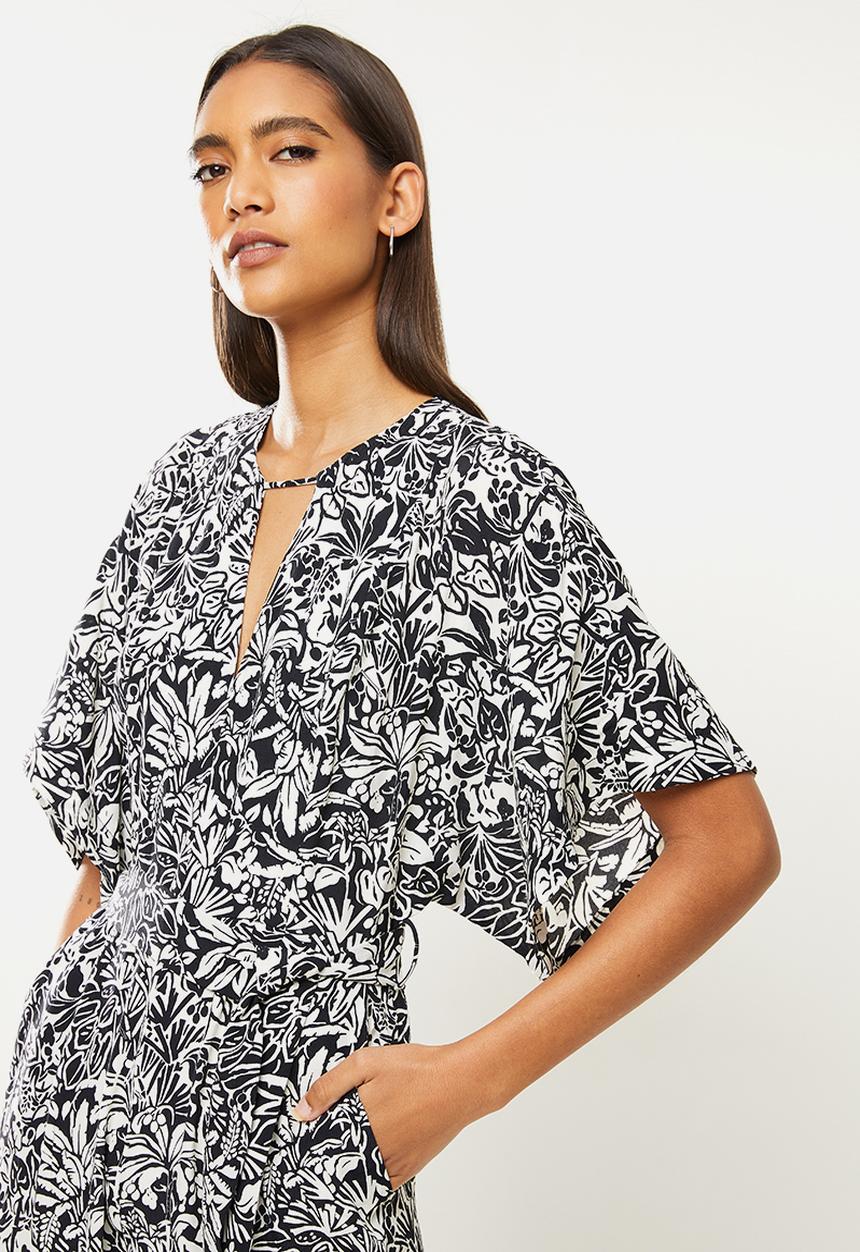 MANGO - One-piecesuit selva - black