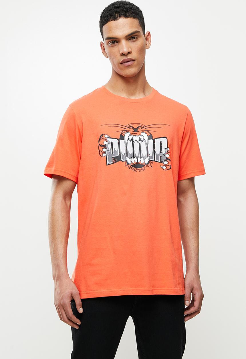 PUMA - Graphic tee logo play - tigerlily