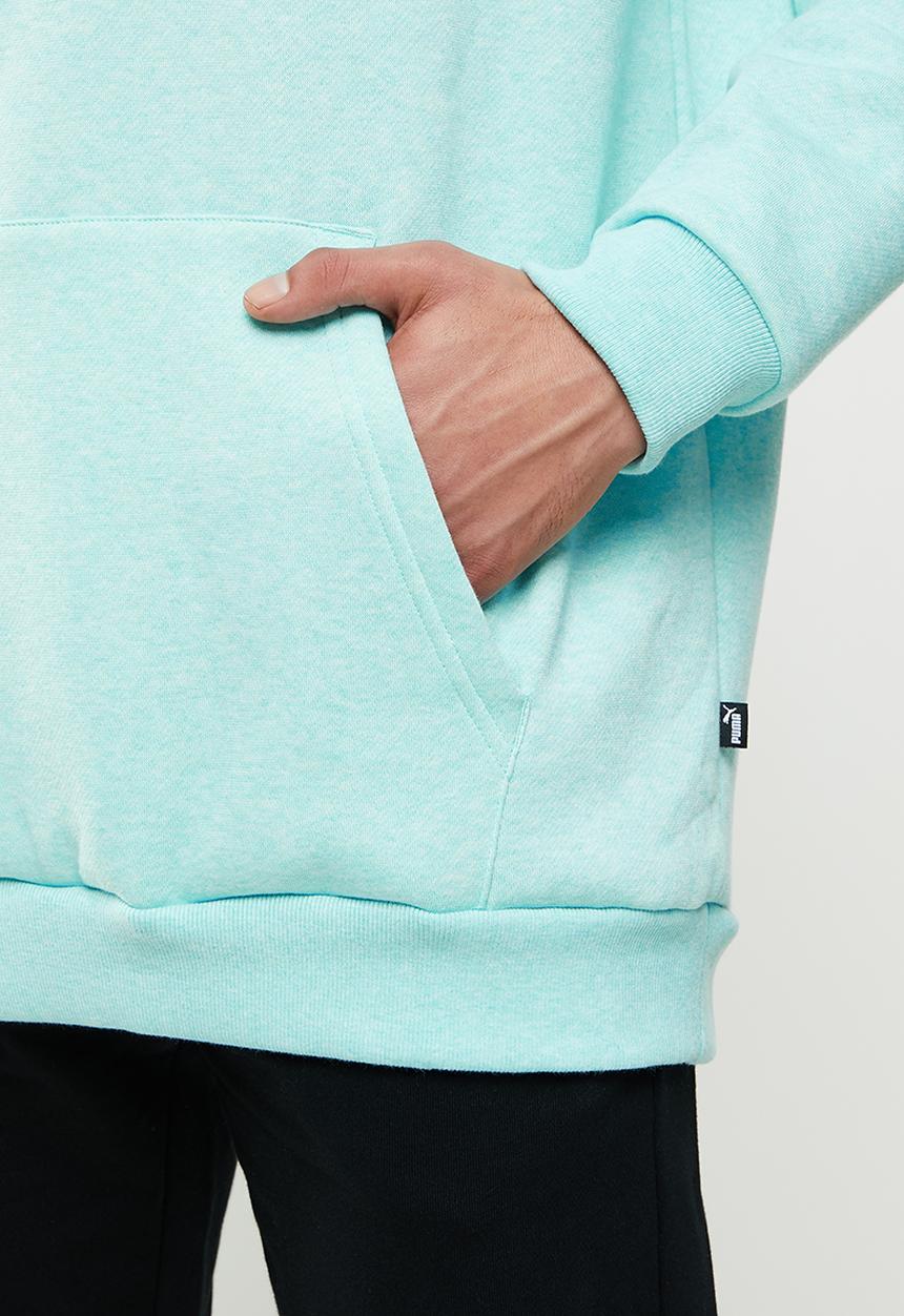 PUMA - Essential heather hoodie fl - blue