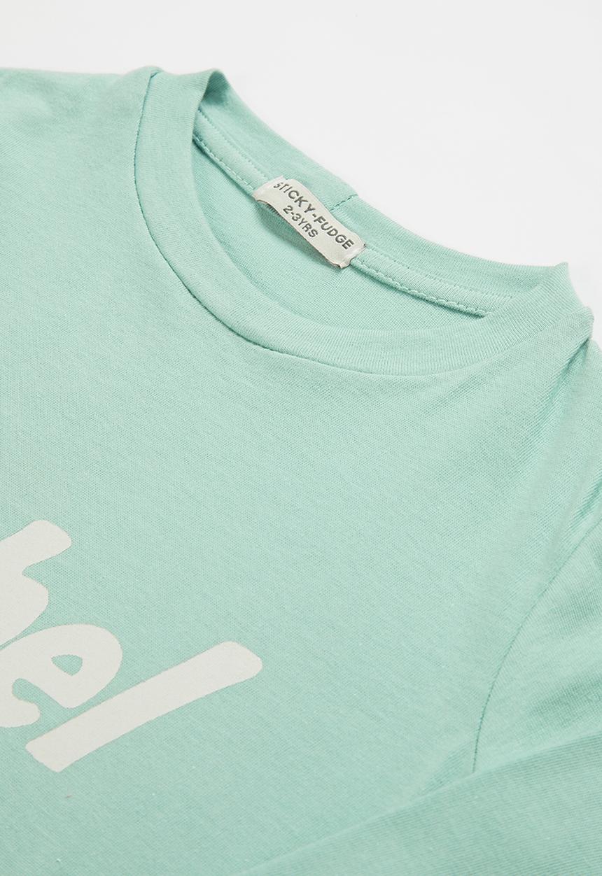 Sticky Fudge - Rebel with a cause tee - aqua