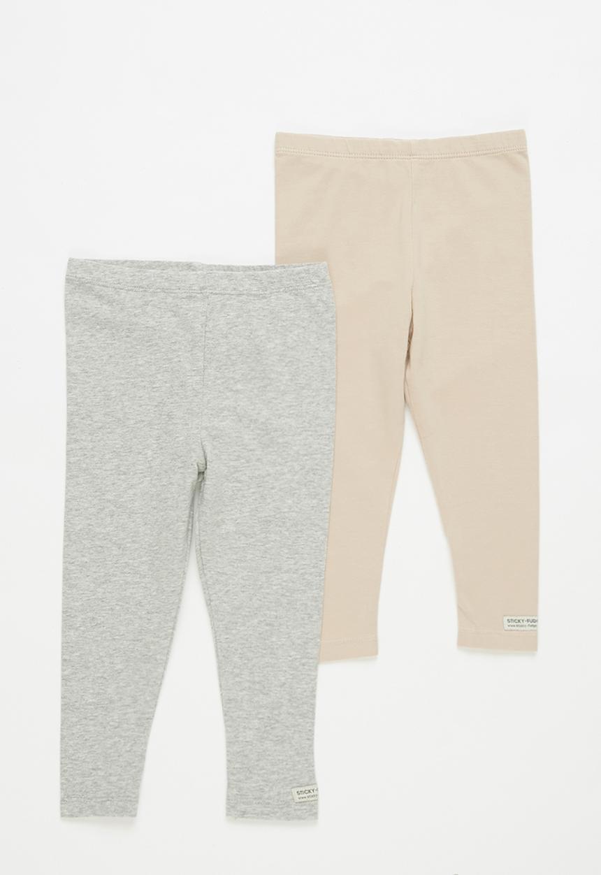 Sticky Fudge - 2 pack leggings - grey & orchid