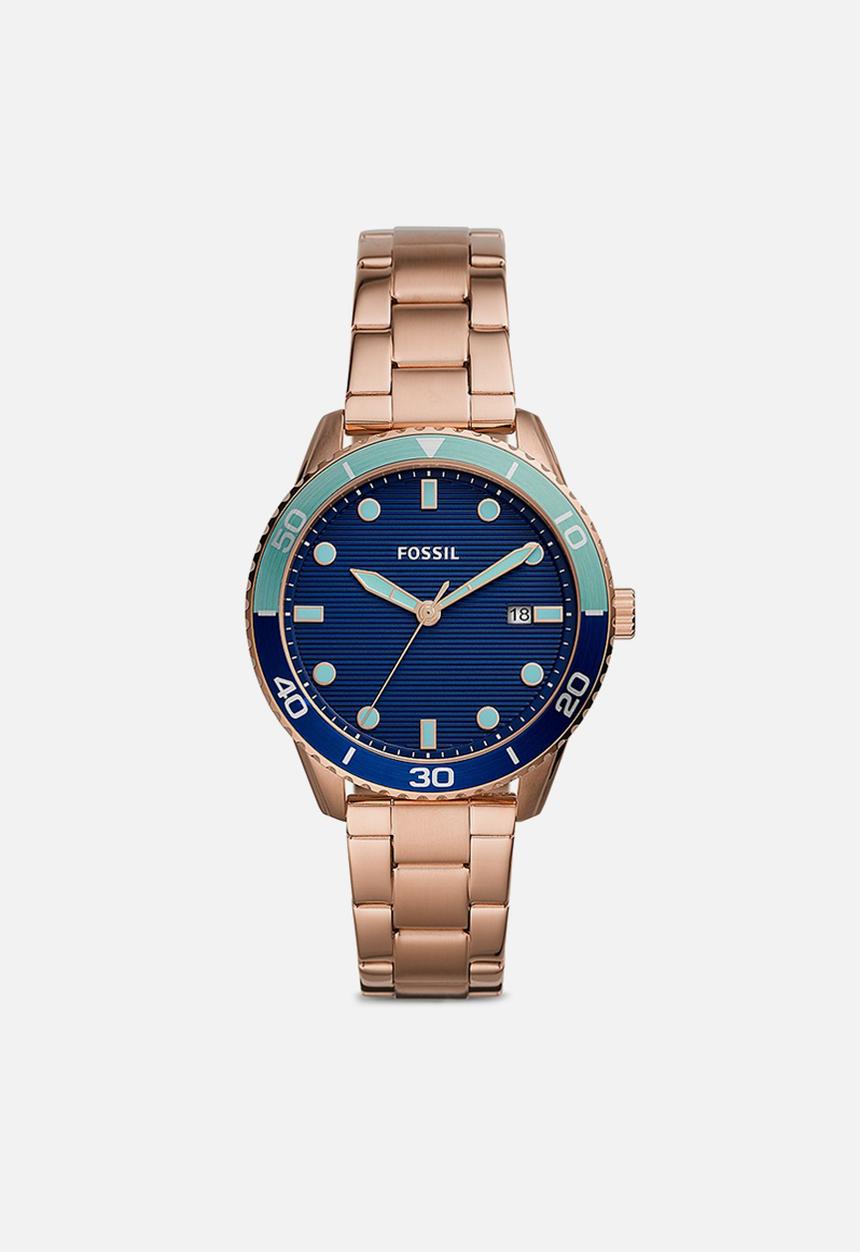 Fossil - Dayle - rose gold & blue