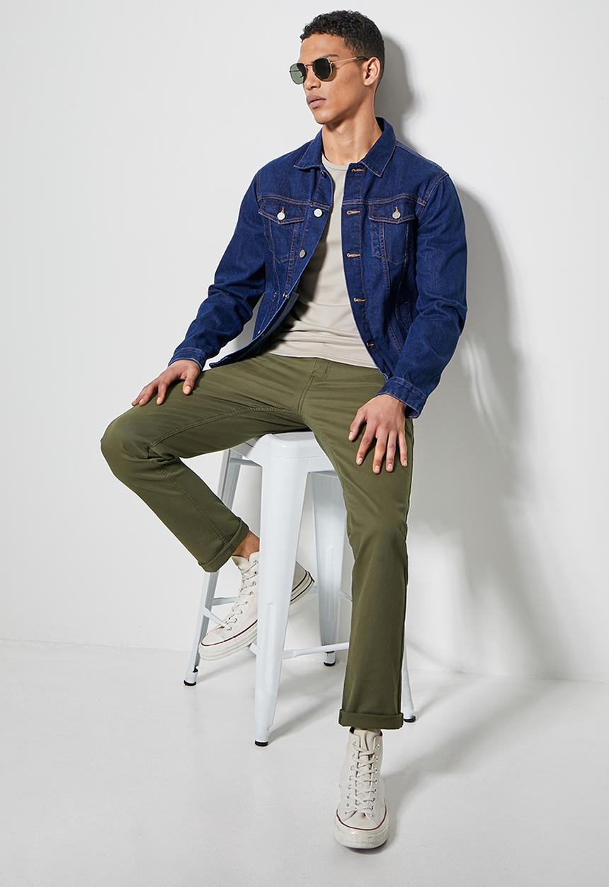 Superbalist - Caleb slim chino - light khaki green