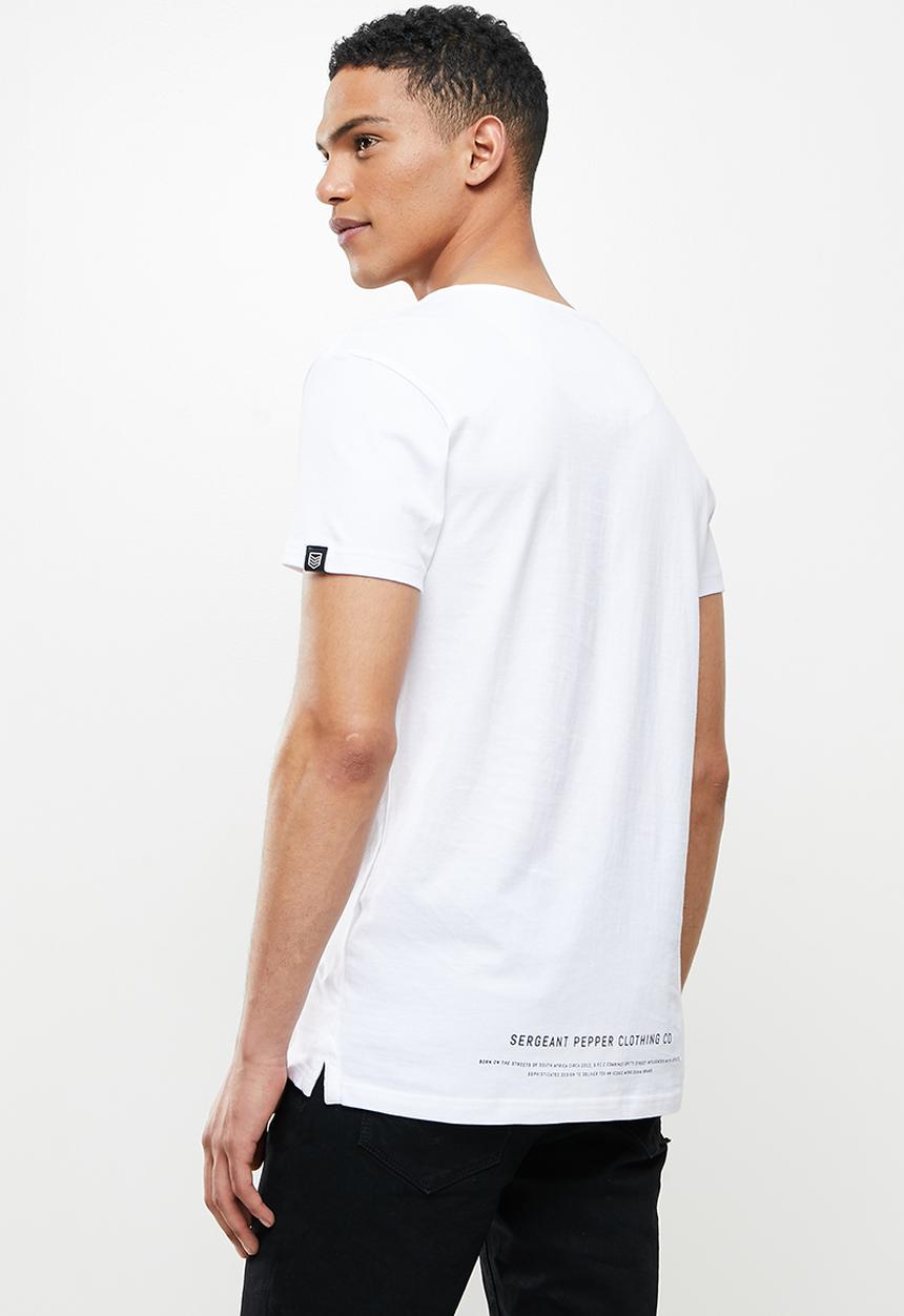 S.P.C.C - Ezra side slit straight hem tee - optical white