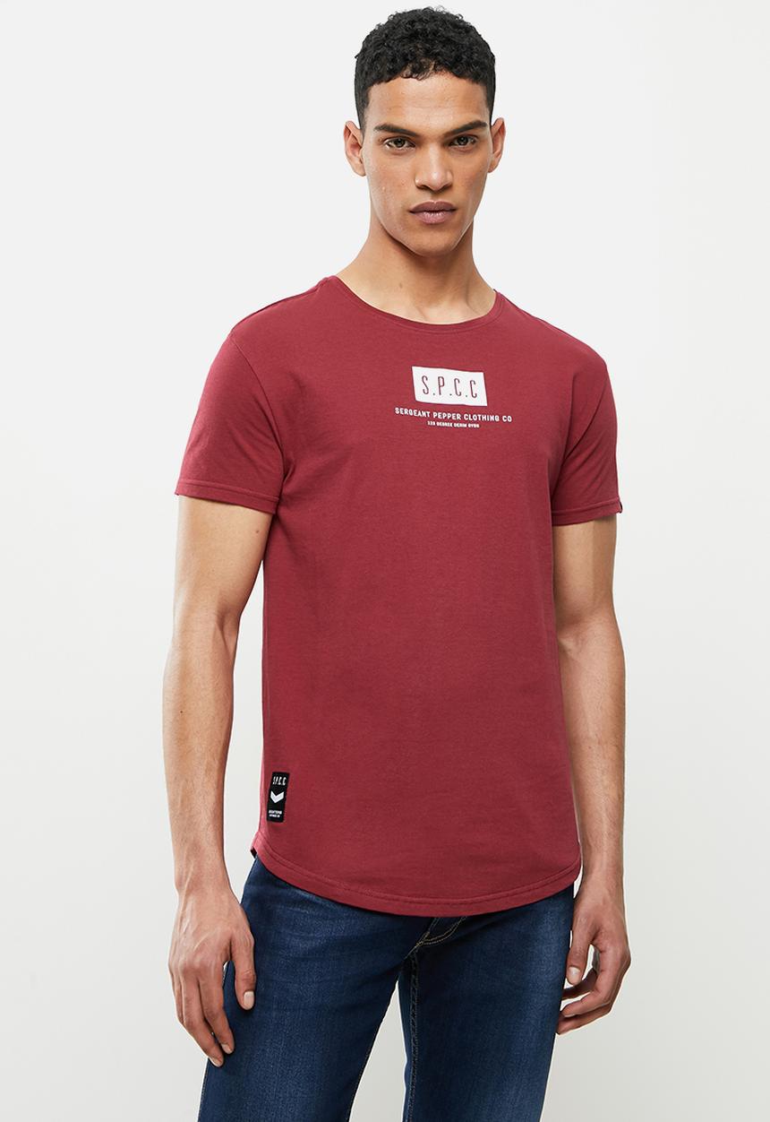 S.P.C.C - Granger scooped hem tee - bloodstone
