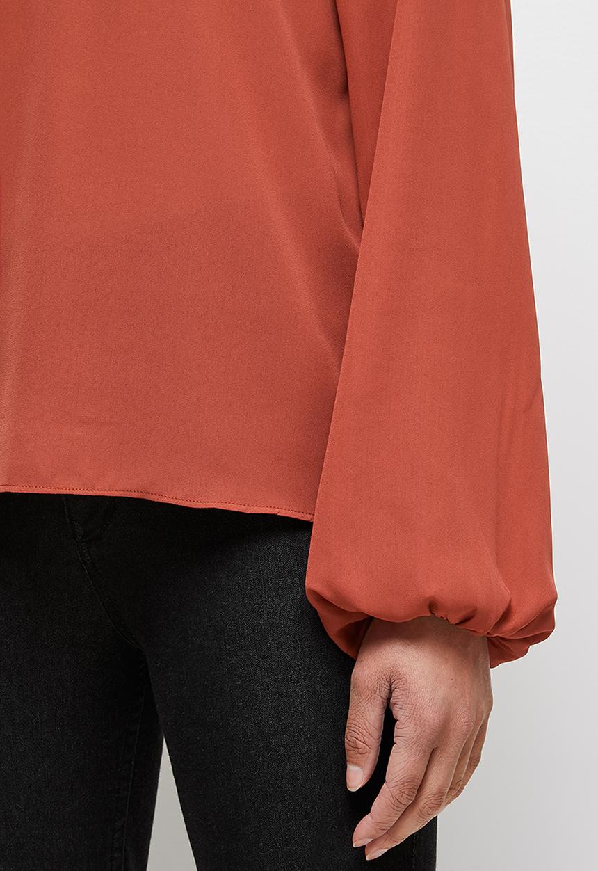 MILLA - Raglan turtle blouse with tie - rust2