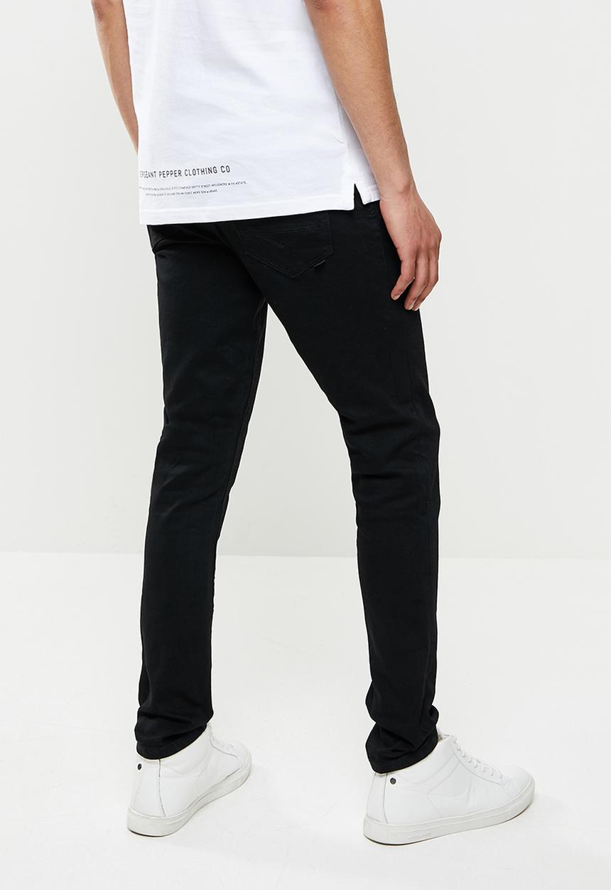 S.P.C.C - Black pearl sabre fit tapered jeans - black