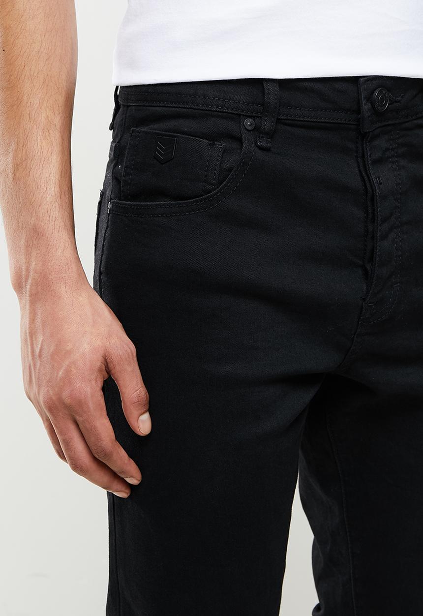 S.P.C.C - Black pearl sabre fit tapered jeans - black