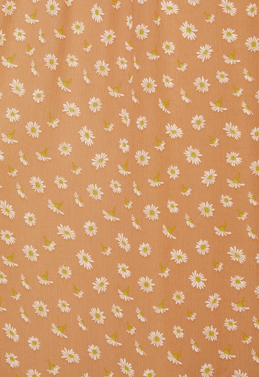 MILLA - Daisy print drop waist mini dress - Sand