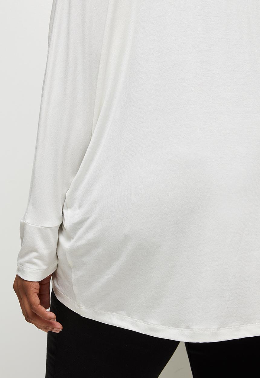 edit Plus - Conscious v-neck dolman boxy tee - milk