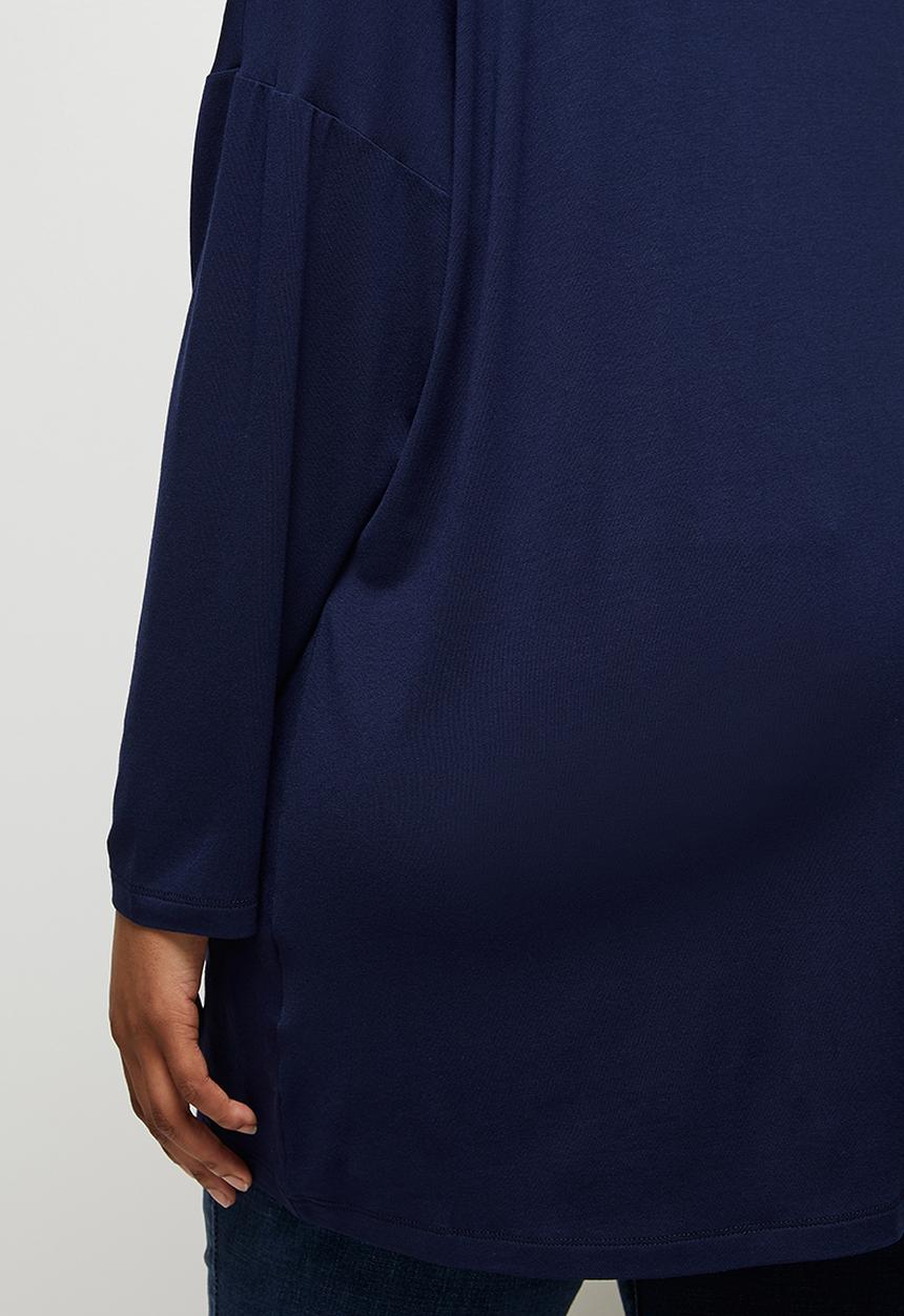 edit Plus - Dolman crew T-shirt - navy