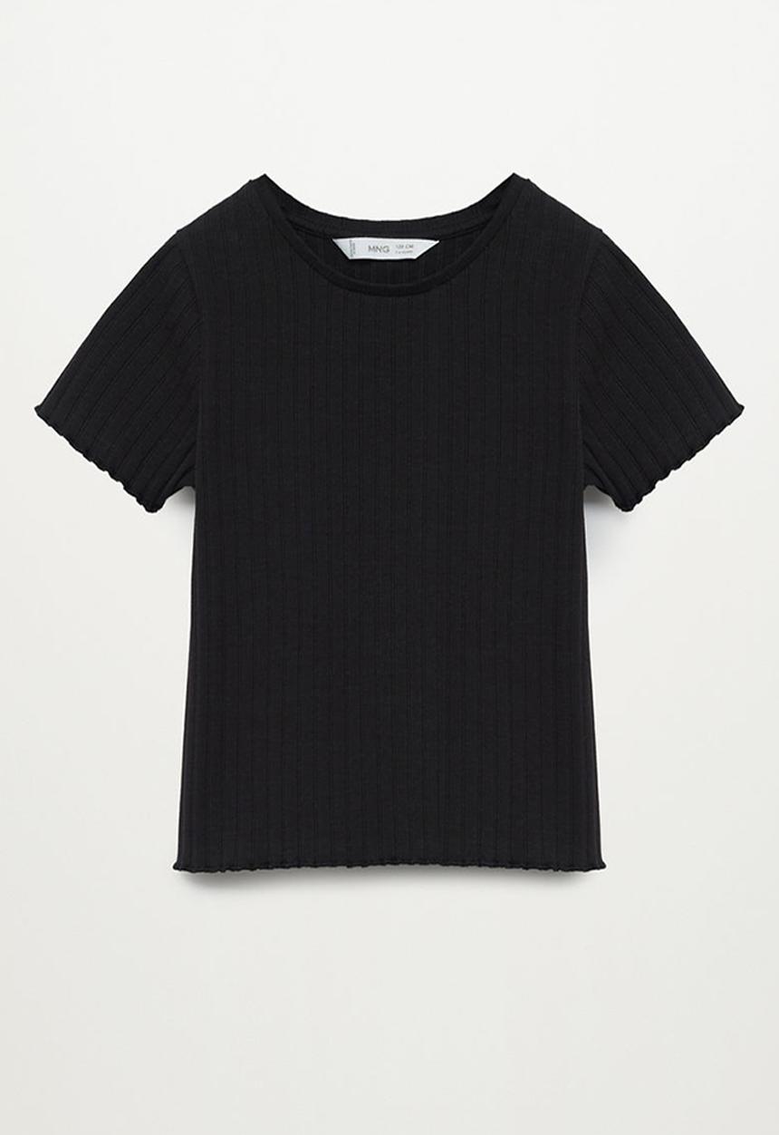 MANGO - Jane short sleeve tee - black